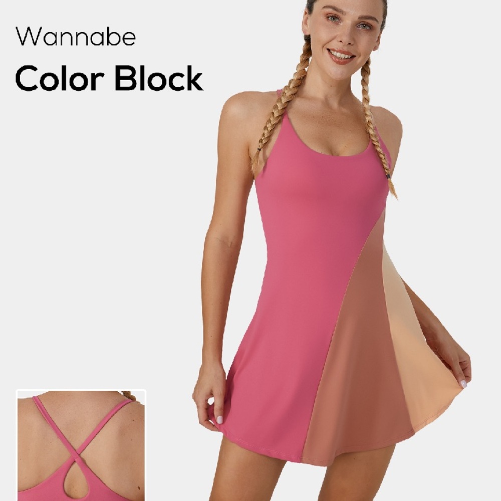 HALARA Everyday Cloudful 2-in-1 Activity Dress Colorblock Medium
